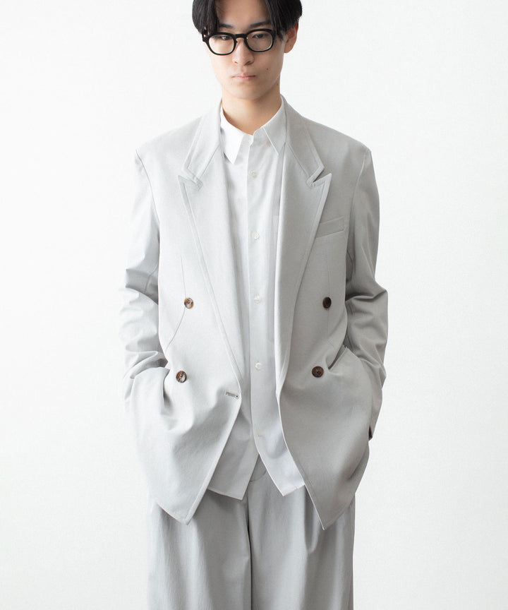 ATTACHMENT アタッチメントのPE/CO/LI DRY TWILL DOUBLE-BREASTED JKT - L.GRAYの公式通販サイトsession福岡セレクトショップ