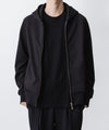 【 ATTACHMENT / EXCLUSIVE ITEM 】CO STRECH TERRY ZIP UP HOODIE - BLACK