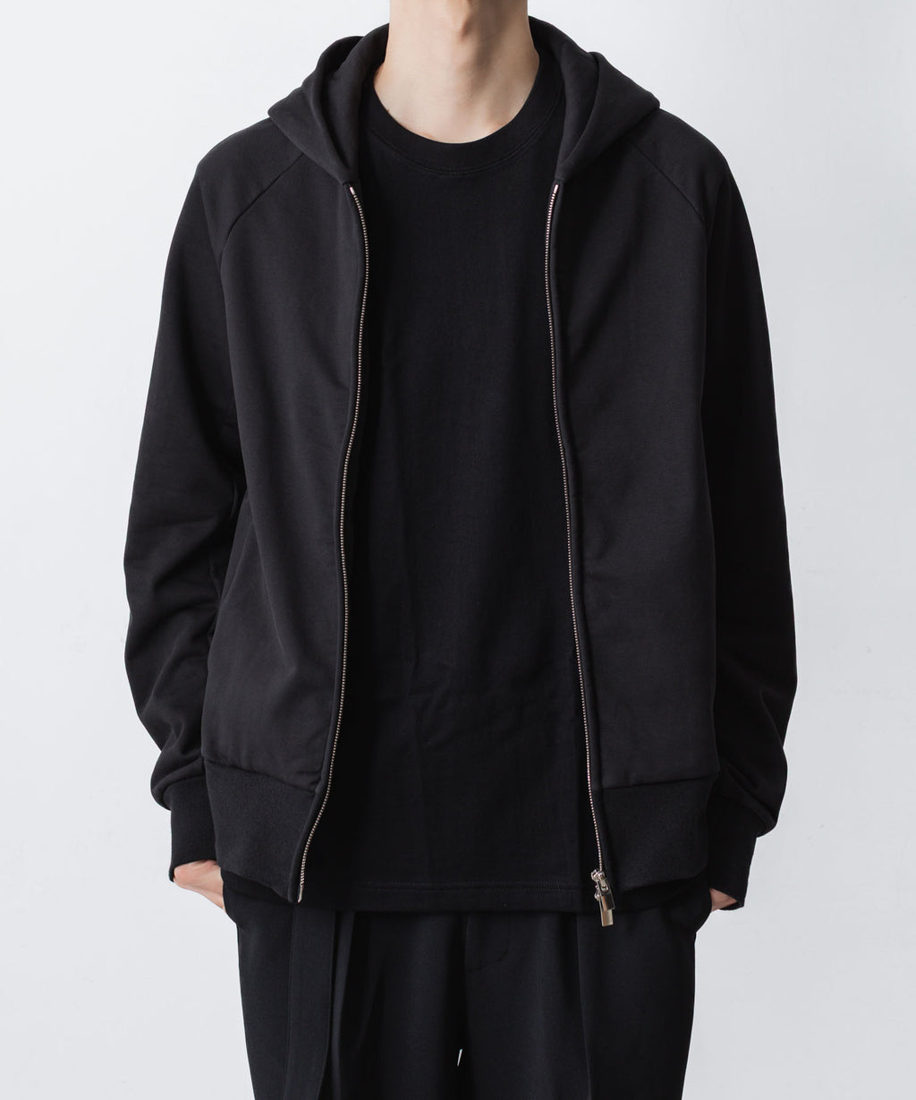 ATTACHMENT / EXCLUSIVE ITEMアタッチメントのCO STRECH TERRY ZIP UP HOODIE - BLACKの公式通販サイトsession福岡セレクトショップ