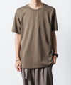 【 ATTACHMENT 】COTTON DOUBLE FACE SLIM FIT S/S TEE - CAMEL