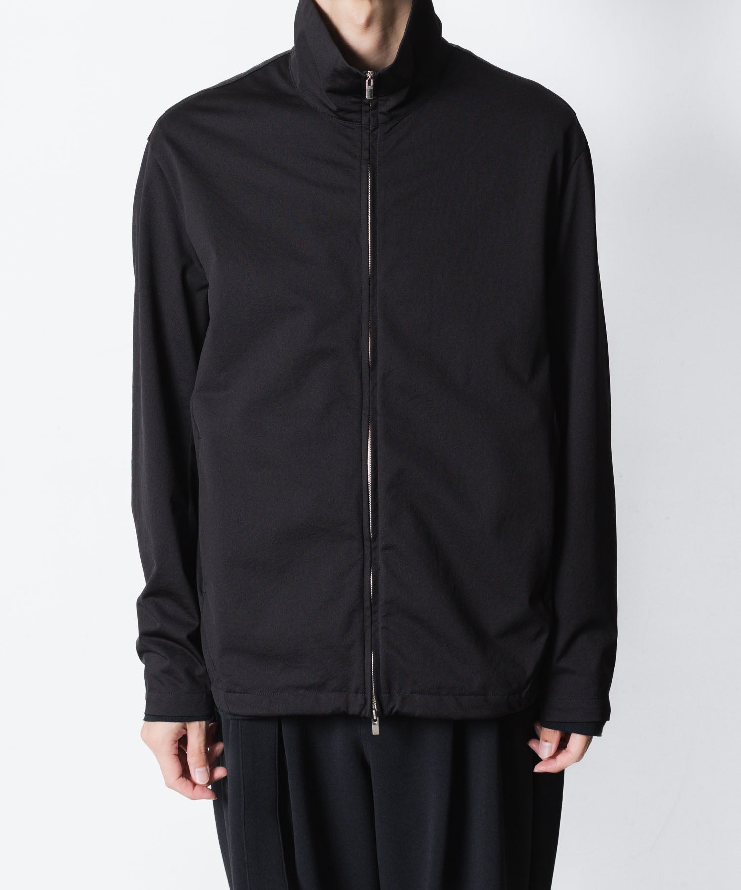 ATTACHMENT /アタッチメント】PE HIGH GAUGE JERSEY TRACK JKT - BLACK