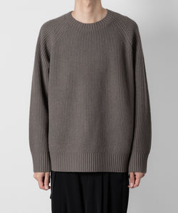 ATTACHMENT アタッチメントのBRITISH WO KNIT CREWNECK  PULLOVER - KHAKI GRAY 公式通販サイトsession福岡セレクトショップ