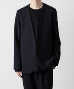 画像をギャラリービューアに読み込む, ATTACHMENT アタッチメントのPE STRETCH DOUBLE CLOTH COLLARLESS JACKET - NAVY 公式通販サイトsession福岡セレクトショップ
