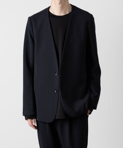 ATTACHMENT アタッチメントのPE STRETCH DOUBLE CLOTH COLLARLESS JACKET - NAVY 公式通販サイトsession福岡セレクトショップ