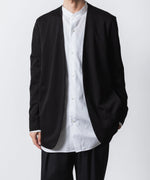 画像をギャラリービューアに読み込む, ATTACHMENT アタッチメントのCOTTON DOUBLE FACE COLLARLESS CARDIGAN - BLACKの公式通販サイトsession福岡セレクトショップ
