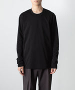 画像をギャラリービューアに読み込む, ATTACHMENT アタッチメントのCOTTON DOUBLE FACE SLIM FIT L/S TEE - BLACKの公式通販サイトsession福岡セレクトショップ
