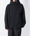 【 ATTACHMENT 】WOOL SHAGGY PADDING HOODED JACKET - BLACK