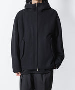 画像をギャラリービューアに読み込む, ATTACHMENT アタッチメントのWOOL SHAGGY PADDING HOODED JACKET - BLACKの公式通販サイトsession福岡セレクトショップ
