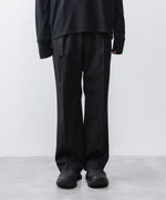 画像をギャラリービューアに読み込む, ATTACHMENT / EXCLUSIVE ITEMアタッチメントのWO/PE STRECH GABARDINE BELTED TROUSERS - BLACKの公式通販サイトsession福岡セレクトショップ
