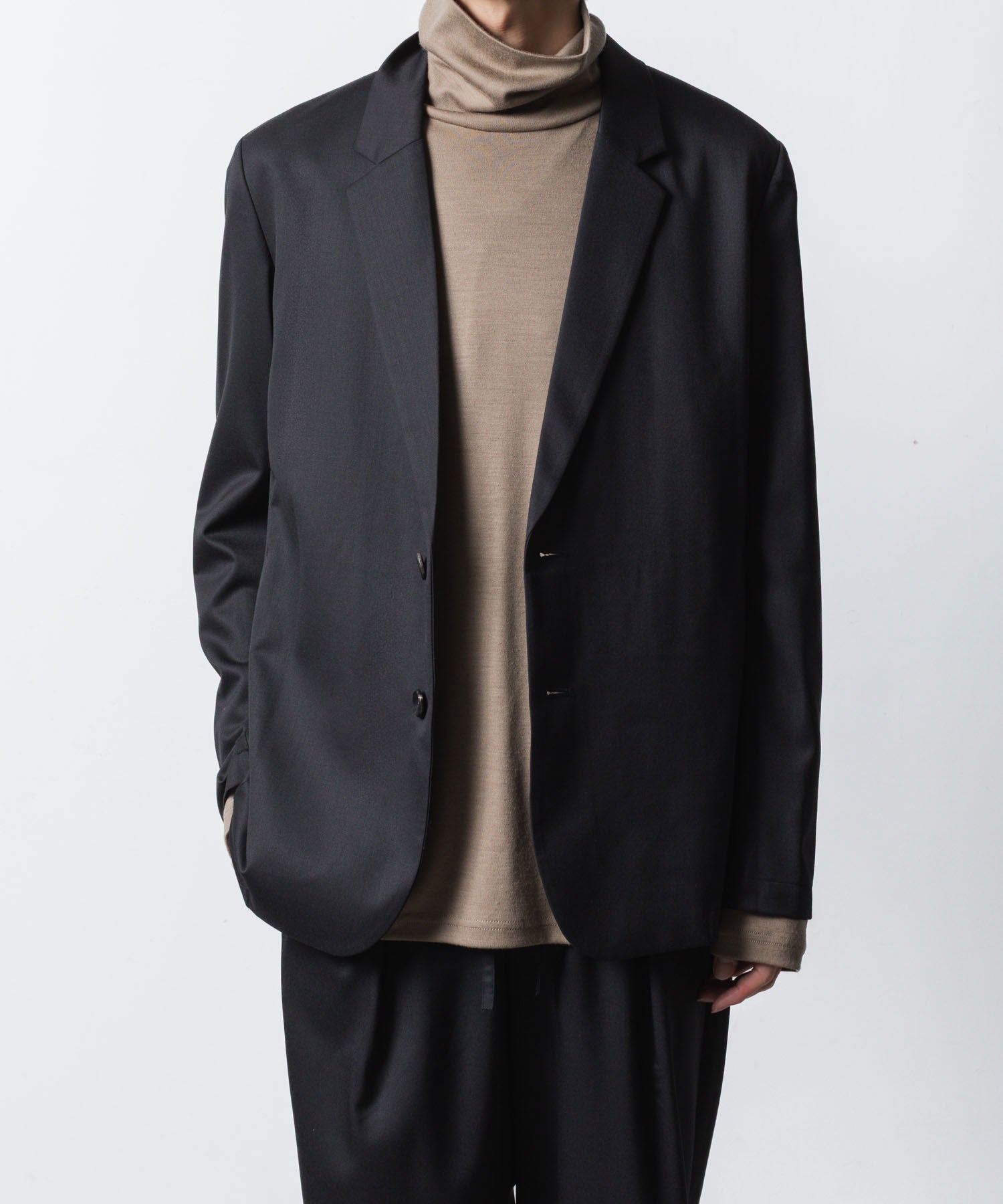 ATTACHMENT アタッチメントのT/W/SI STRETCH GABARDINE 2B JKT - BLACKの公式通販サイトsession福岡セレクトショップ