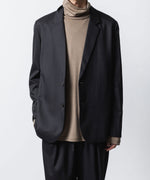 画像をギャラリービューアに読み込む, ATTACHMENT アタッチメントのT/W/SI STRETCH GABARDINE 2B JKT - BLACKの公式通販サイトsession福岡セレクトショップ
