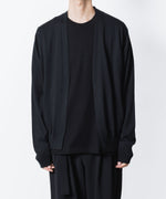 画像をギャラリービューアに読み込む, ATTACHMENT アタッチメント × JOHN SMEDLEYの× JOHN SMEDLEY MERINO EXTRAFINE BUTTONLESS V NECK CARDIGAN - BLACKの公式通販サイトsession福岡セレクトショップ
