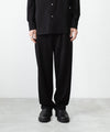 【 ATTACHMENT 】COTTON DOUBLE FACE LOUNGE TROUSERS - BLACK