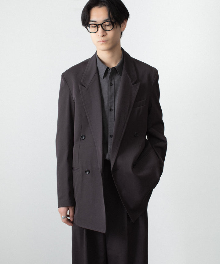 ATTACHMENT アタッチメントのPE/CO/LI DRY TWILL DOUBLE-BREASTED JKT - BLACKの公式通販サイトsession福岡セレクトショップ