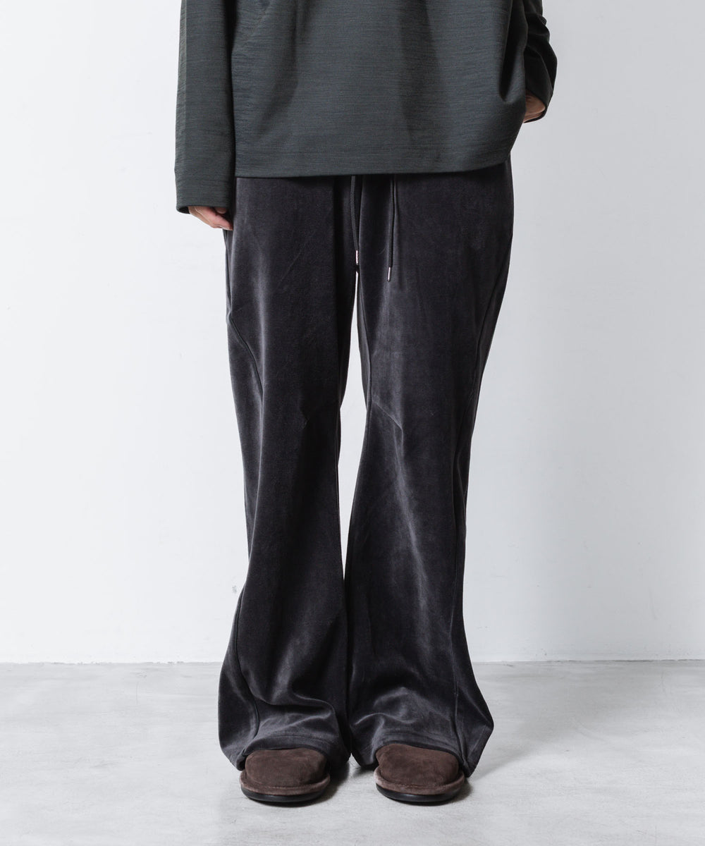 ATTACHMENT アタッチメントのCO/PE VELOR JERSEY 3D TRACK WIDE PANTS - D.GRAYの公式通販サイトsession福岡セレクトショップ