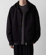 画像をギャラリービューアに読み込む, ATTACHMENT アタッチメントのCO/PE DOUBLE KNIT ZIP UP HOODIE - BLACK 公式通販サイトsession福岡セレクトショップ
