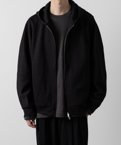 ATTACHMENT アタッチメントのCO/PE DOUBLE KNIT ZIP UP HOODIE - BLACK 公式通販サイトsession福岡セレクトショップ