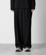 画像をギャラリービューアに読み込む, ATTACHMENT アタッチメントのSORIBIA TWILL BELTED WIDE TROUSERS-BLACKの公式通販サイトsession福岡セレクトショップ
