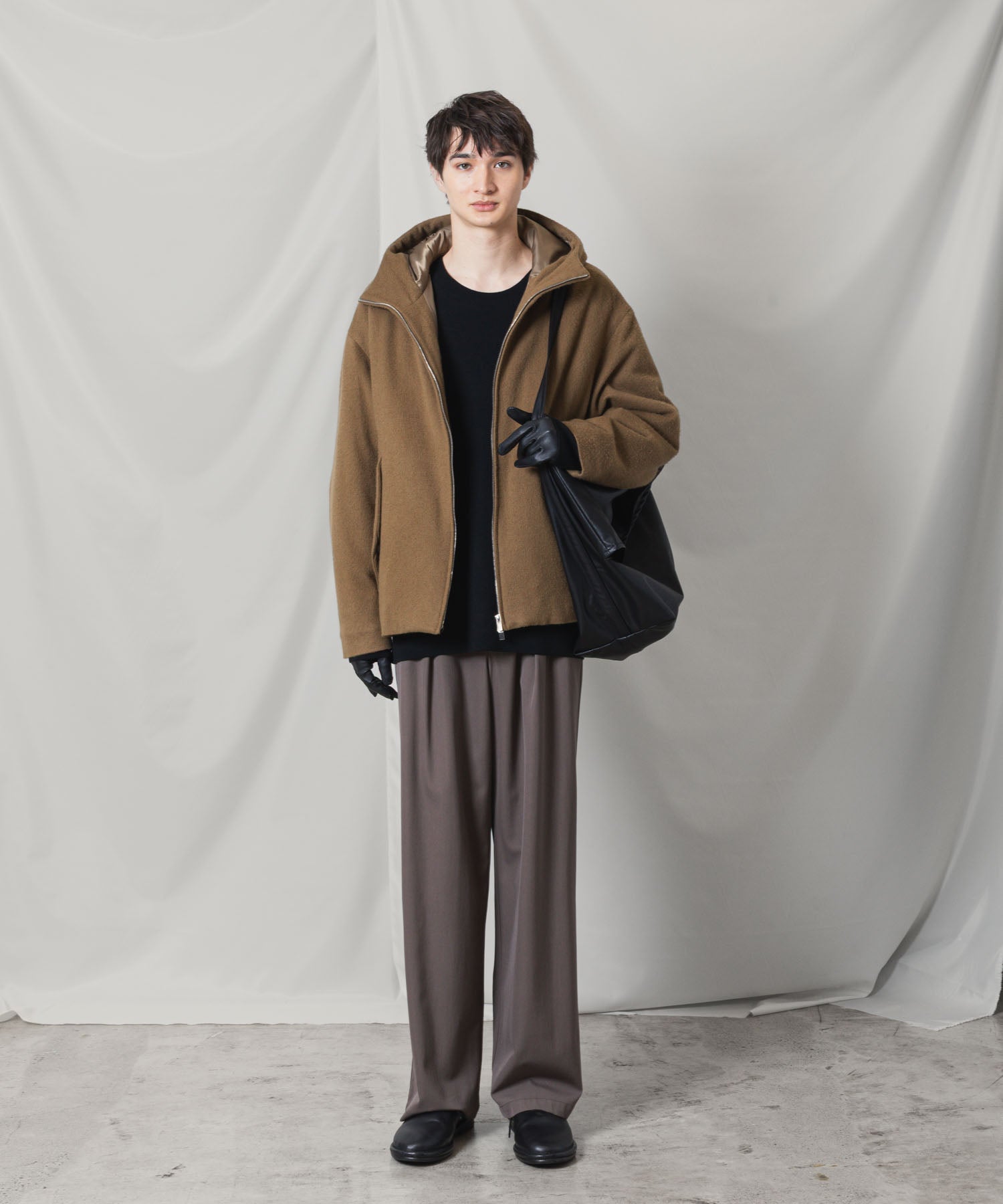 ATTACHMENT アタッチメントのWOOL SHAGGY PADDING HOODED JACKET - CAMELの公式通販サイトsession福岡セレクトショップ
