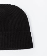 画像をギャラリービューアに読み込む, ATTACHMENT アタッチメントのCASHMERE　KNIT BEANIE - BLACKの公式通販サイトsession福岡セレクトショップ
