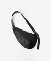 【 VEIN 】GOAT LEATHER SHOULDER BAG - BLACK