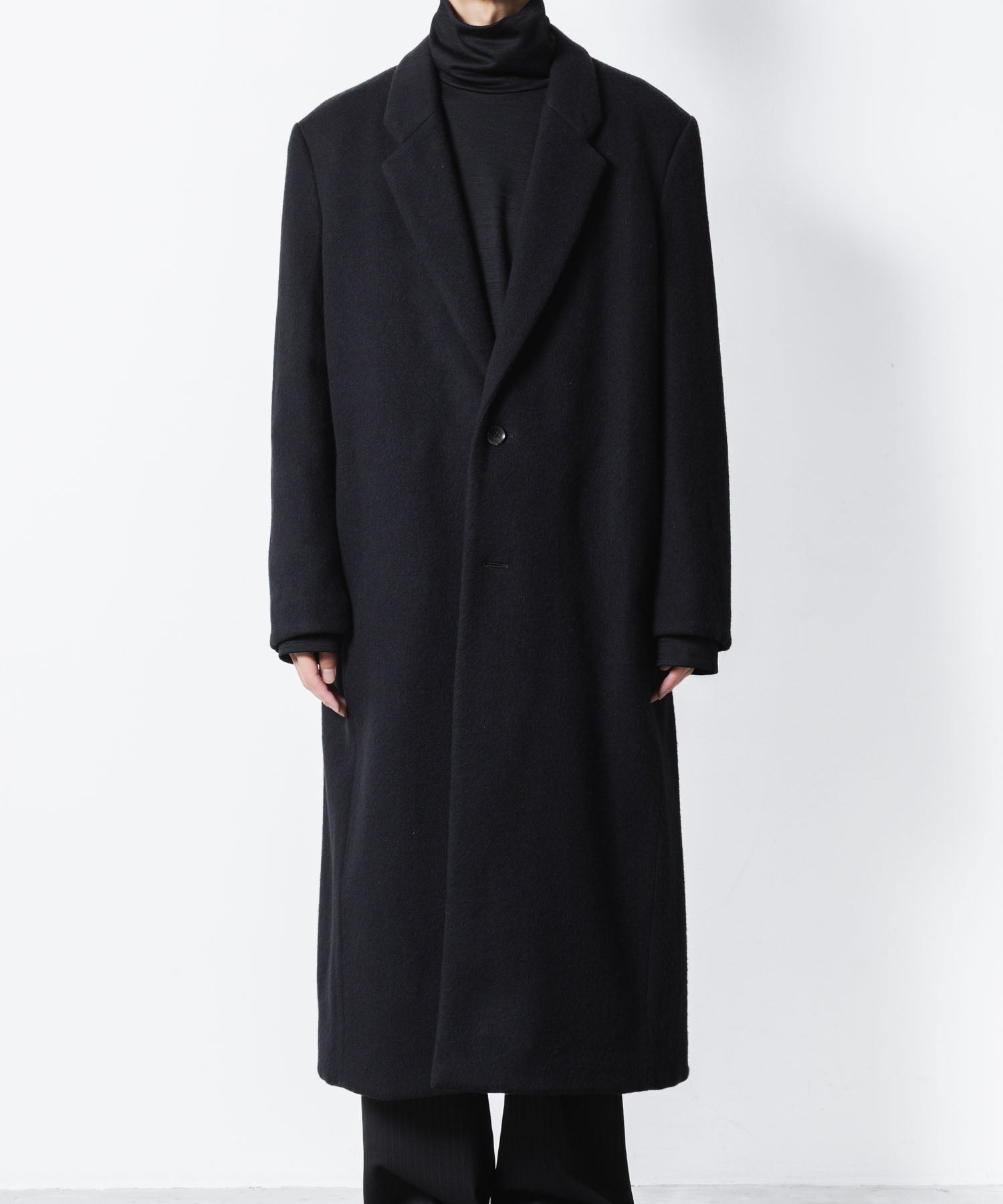 ATTACHMENT アタッチメントのWOOL SHAGGY PADDING CHESTER COAT - BLACKの公式通販サイトsession福岡セレクトショップ