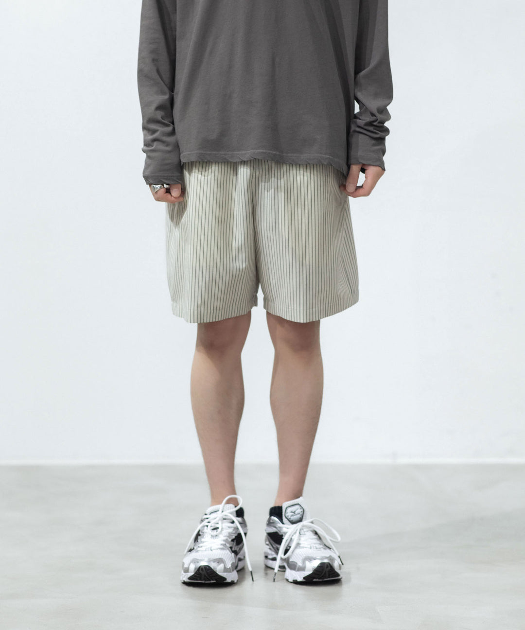 ATTACHMENT アタッチメントのWO/PE STRIPE EASY SHORTS - S.GRAYの公式通販サイトsession福岡セレクトショップ