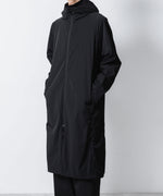 画像をギャラリービューアに読み込む, ATTACHMENT アタッチメントのNY 2LAYER STRETCH LIGHT HOODED COAT - BLACKの公式通販サイトsession福岡セレクトショップ
