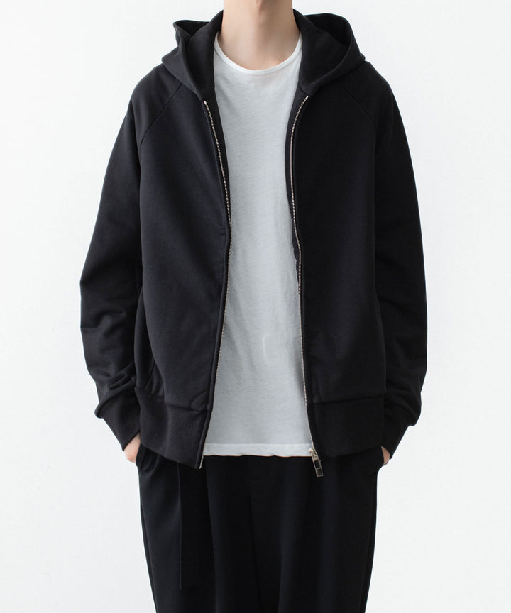 ATTACHMENT アタッチメントのCO STRETCH TERRY ZIP UP HOODIE - BLACKの公式通販サイトsession福岡セレクトショップ