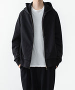 画像をギャラリービューアに読み込む, ATTACHMENT アタッチメントのCO STRETCH TERRY ZIP UP HOODIE - BLACKの公式通販サイトsession福岡セレクトショップ

