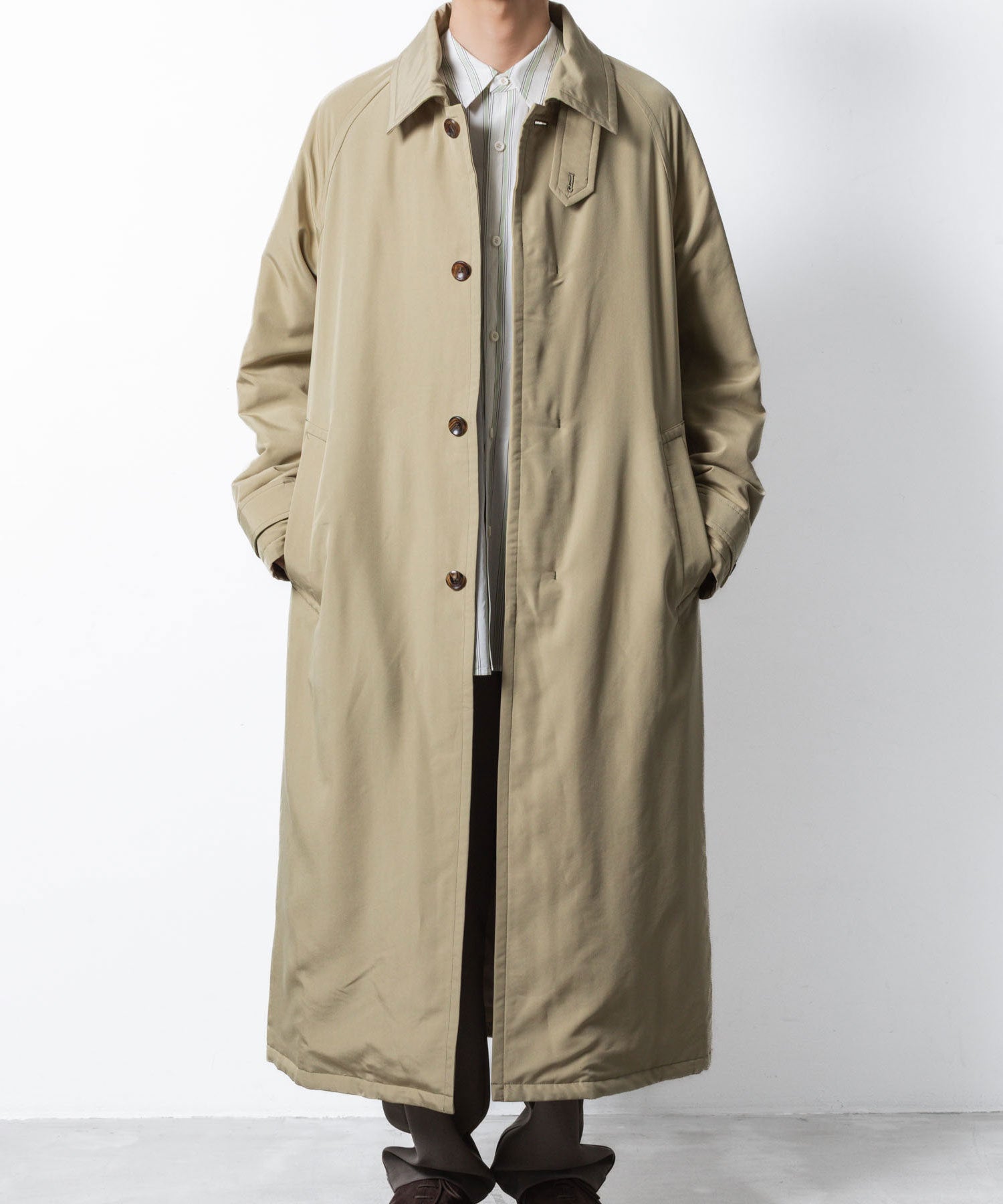 VEIN ヴェインのFIBRIL POPLIN PADDING BALMACAAN COAT - L.BEIGEの公式通販サイトsession福岡セレクトショップ