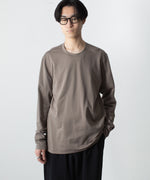画像をギャラリービューアに読み込む, ATTACHMENT アタッチメントのCOTTON DOUBLE FACE SLIM FIT L/S TEE - KHAKI GRAYの公式通販サイトsession福岡セレクトショップ
