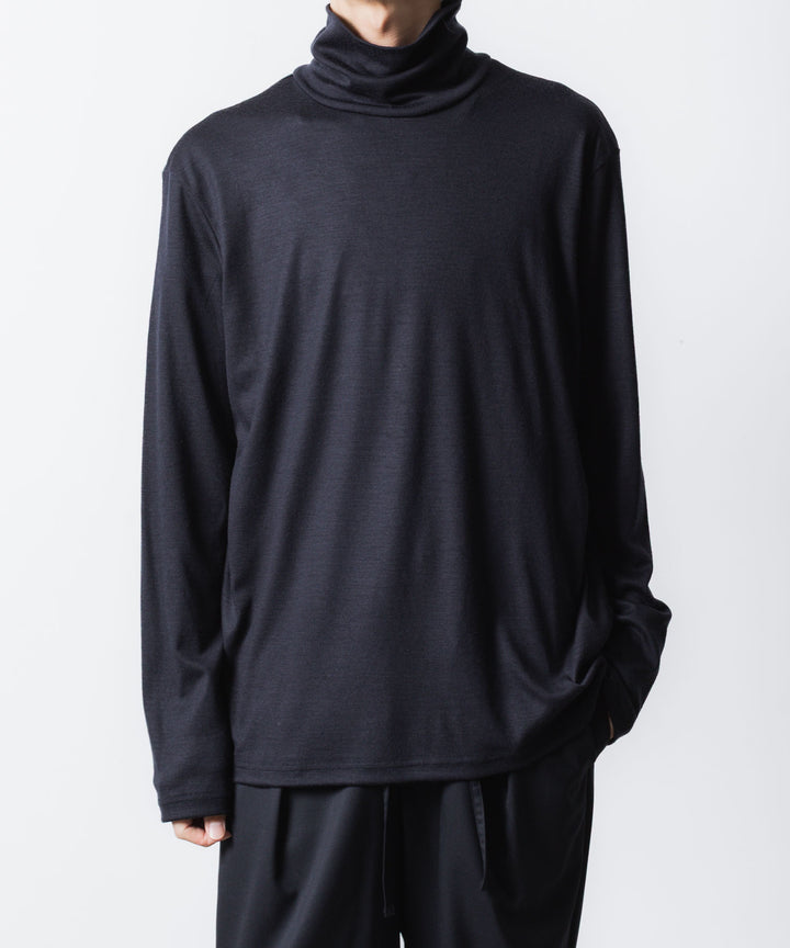 ATTACHMENT アタッチメントの1/60 WOOL SMOOTH HIGH NECK TURTLE L/S TEE - NAVYの公式通販サイトsession福岡セレクトショップ