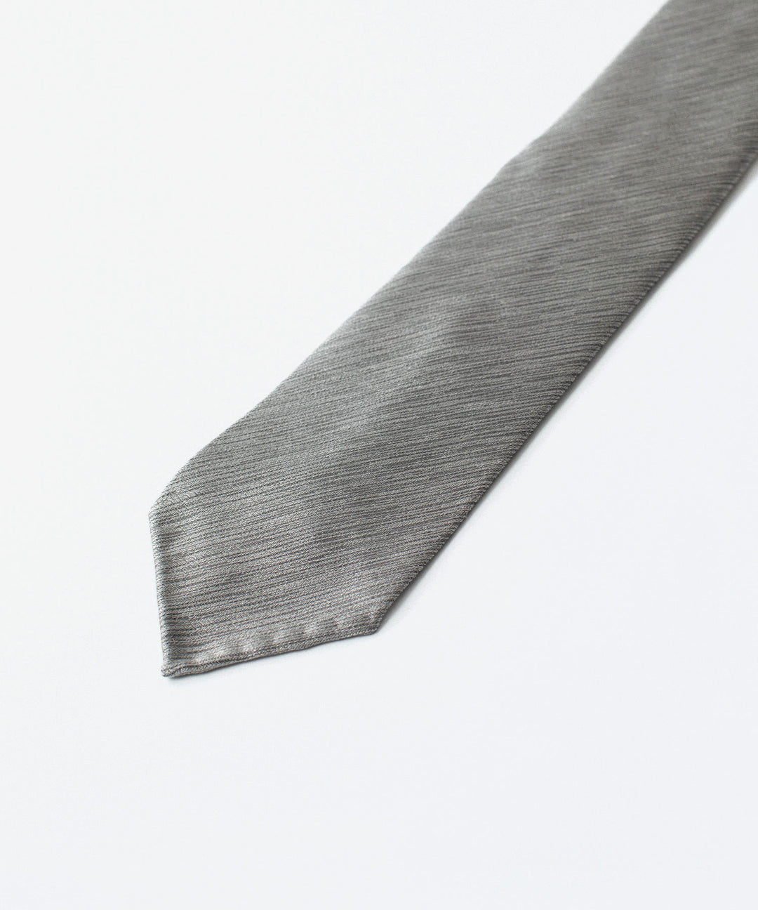【 ATTACHMENT 】SILK SATIN JACQUARD TIE - D.GRAY