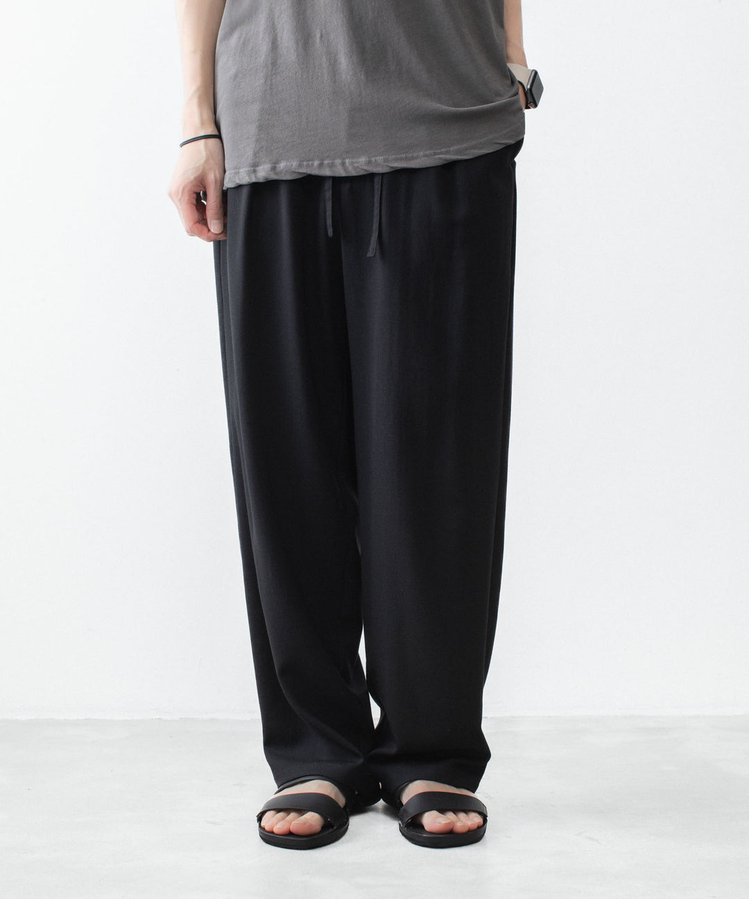 ATTACHMENT アタッチメントの2/90 WO TWIST TWILL EASY TROUSERS - BLACKの公式通販サイトsession福岡セレクトショップ
