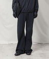 【 ATTACHMENT 】CO STRECH TERRY 3D WIDE TROUSERS - BLACK