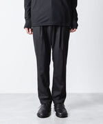 画像をギャラリービューアに読み込む, ATTACHMENT アタッチメントのT/W/SI STRETCH GABARDINE REGULAR FIT EASY TROUSERS - S.BLACKの公式通販サイトsession福岡セレクトショップ
