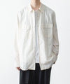 【 ATTACHMENT 】CO/TEN JACQUARD LAWN PATCH POCKET L/S SHIRT - S.OFF WHITE