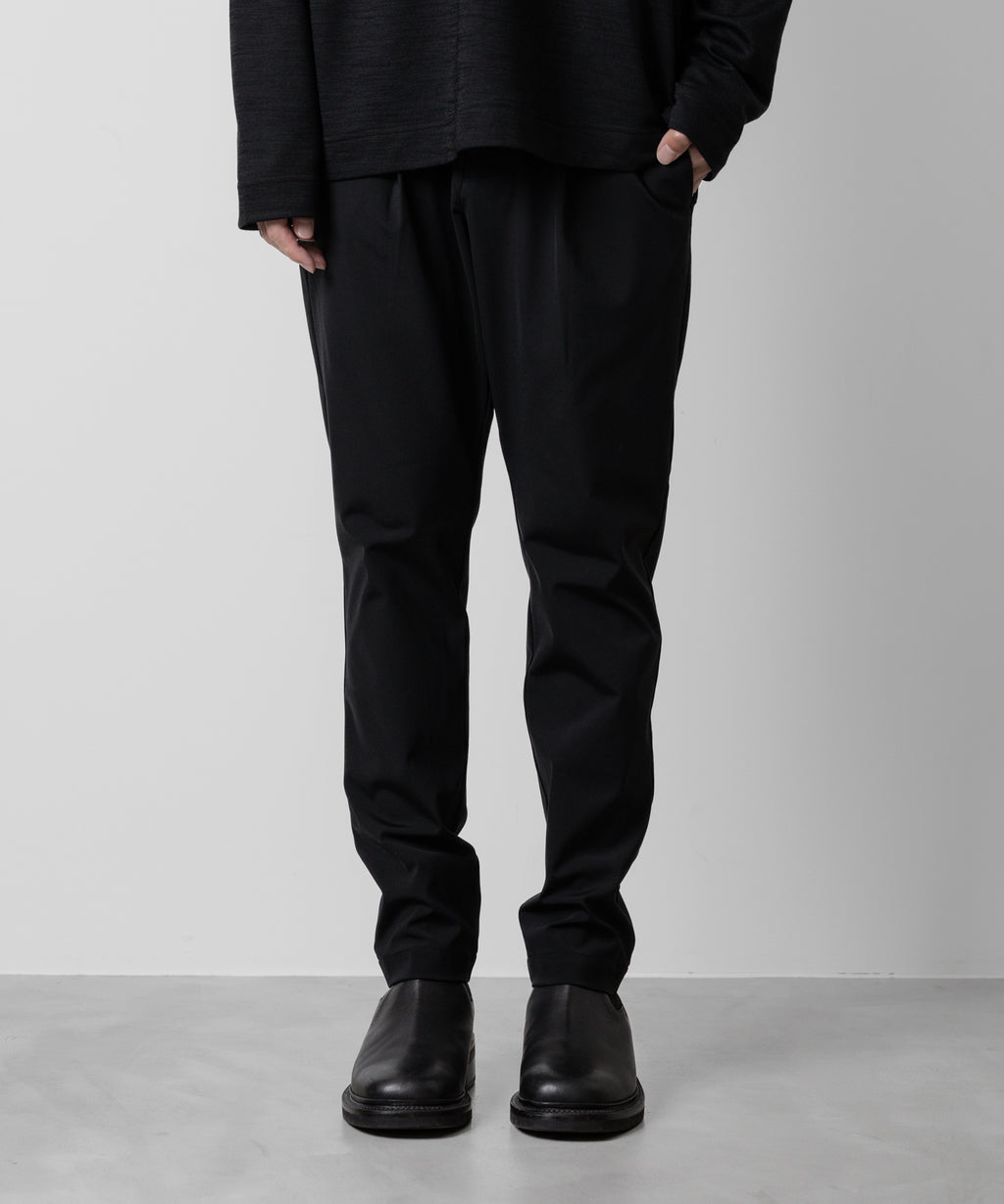 ATTACHMENT アタッチメントのNY/CO STRETCH JERSEY REGULAR FIT EASY TROUSERS - BLACK 公式通販サイトsession福岡セレクトショップ