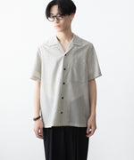 画像をギャラリービューアに読み込む, ATTACHMENT アタッチメントのWO/PE STRIPE OPEN COLLAR S/S SHIRT - S.GRAYの公式通販サイトsession福岡セレクトショップ
