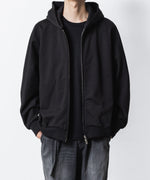 画像をギャラリービューアに読み込む, ATTACHMENT アタッチメントのCO STRECH TERRY ZIP UP HOODIE - BLACKの公式通販サイトsession福岡セレクトショップ
