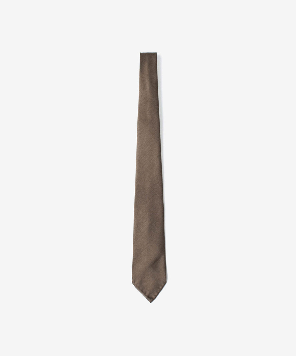 ATTACHMENT アタッチメントのSILK SATIN TIE - KHAKI GRAYの公式通販サイトsession福岡セレクトショップ