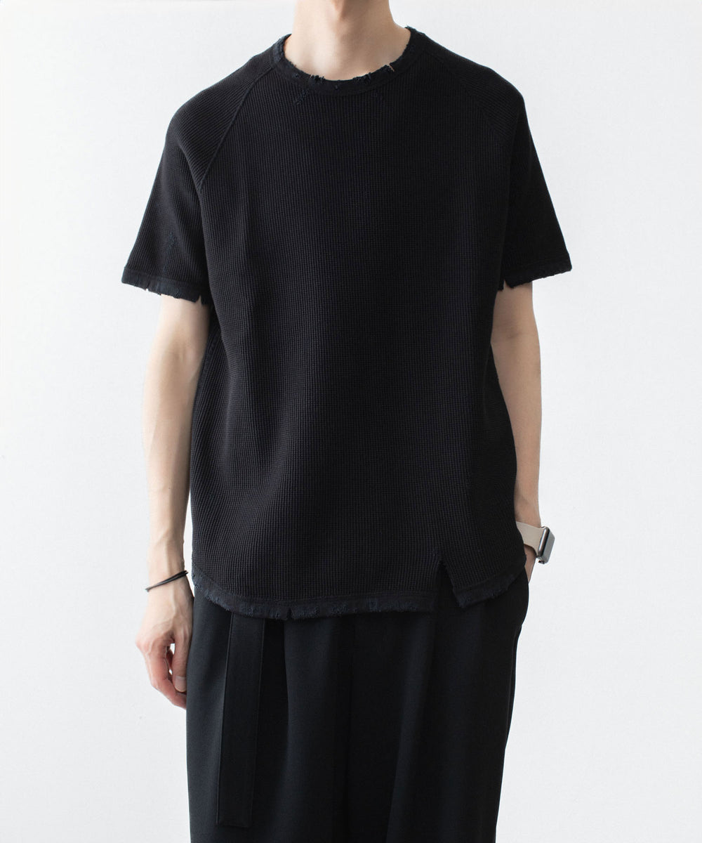 VEIN ヴェインの30//2 WAFFLE RAGLAN S/S TEE - BLACKの公式通販サイトsession福岡セレクトショップ