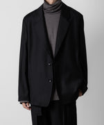 画像をギャラリービューアに読み込む, ATTACHMENT アタッチメントのWASHABLE WO/PE STRETCH SAXONY OVERSIZED LIGHT JACKET - BLACK 公式通販サイトsession福岡セレクトショップ
