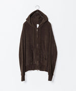 画像をギャラリービューアに読み込む, VEIN ヴェインのMALL YARN JERSEY ZIP UP HOODIE - BROWNの公式通販サイトsession福岡セレクトショップ
