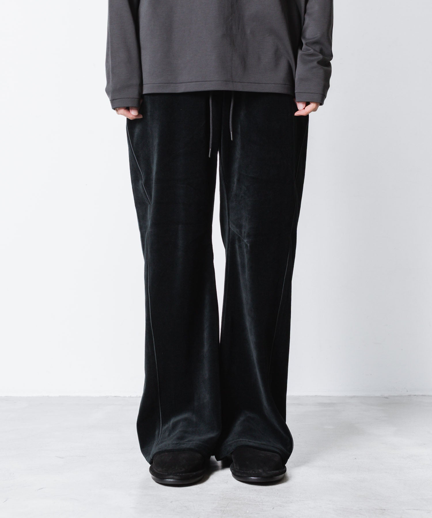 ATTACHMENT アタッチメントのCO/PE VELOR JERSEY TRACK JACKET - BLACKの公式通販サイトsession福岡セレクトショップ