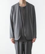 画像をギャラリービューアに読み込む, ATTACHMENT アタッチメントの2/90 WO TWIST TWILL COLLARLESS JKT - GRAYの公式通販サイトsession福岡セレクトショップ
