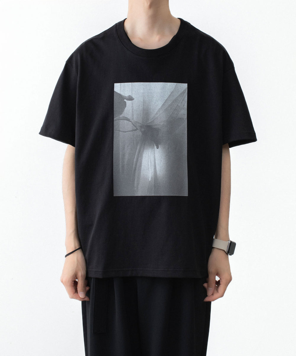 ATTACHMENT アタッチメントの30//2 SUVIN JERSEY PRINT TEE - BLACKの公式通販サイトsession福岡セレクトショップ