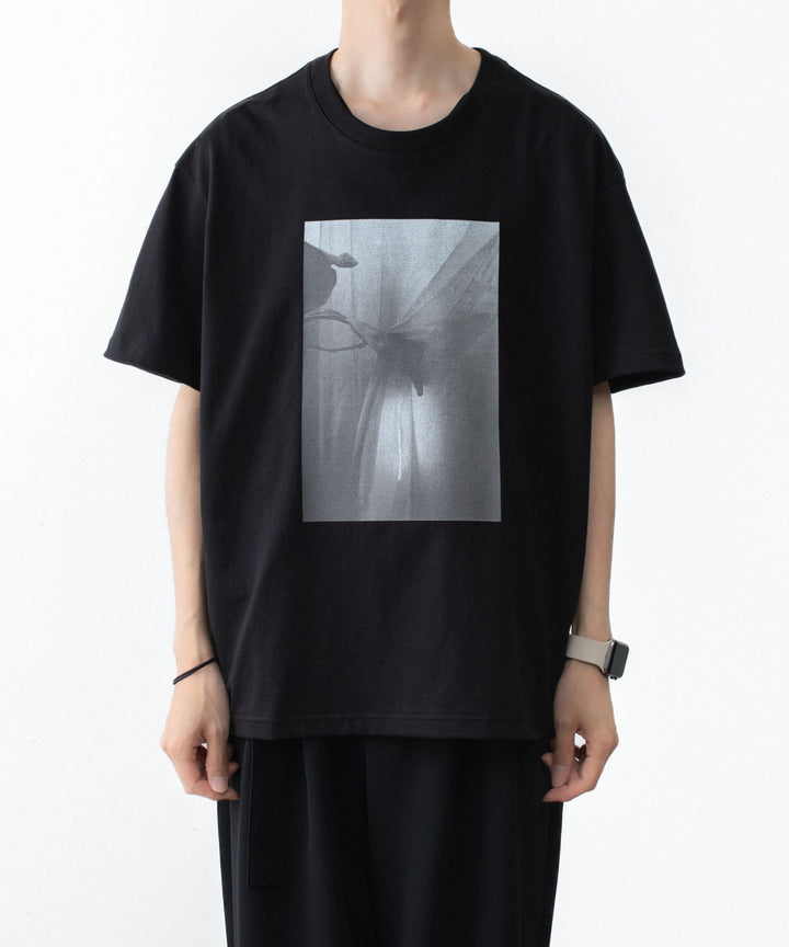 ATTACHMENT アタッチメントの30//2 SUVIN JERSEY PRINT TEE - BLACKの公式通販サイトsession福岡セレクトショップ