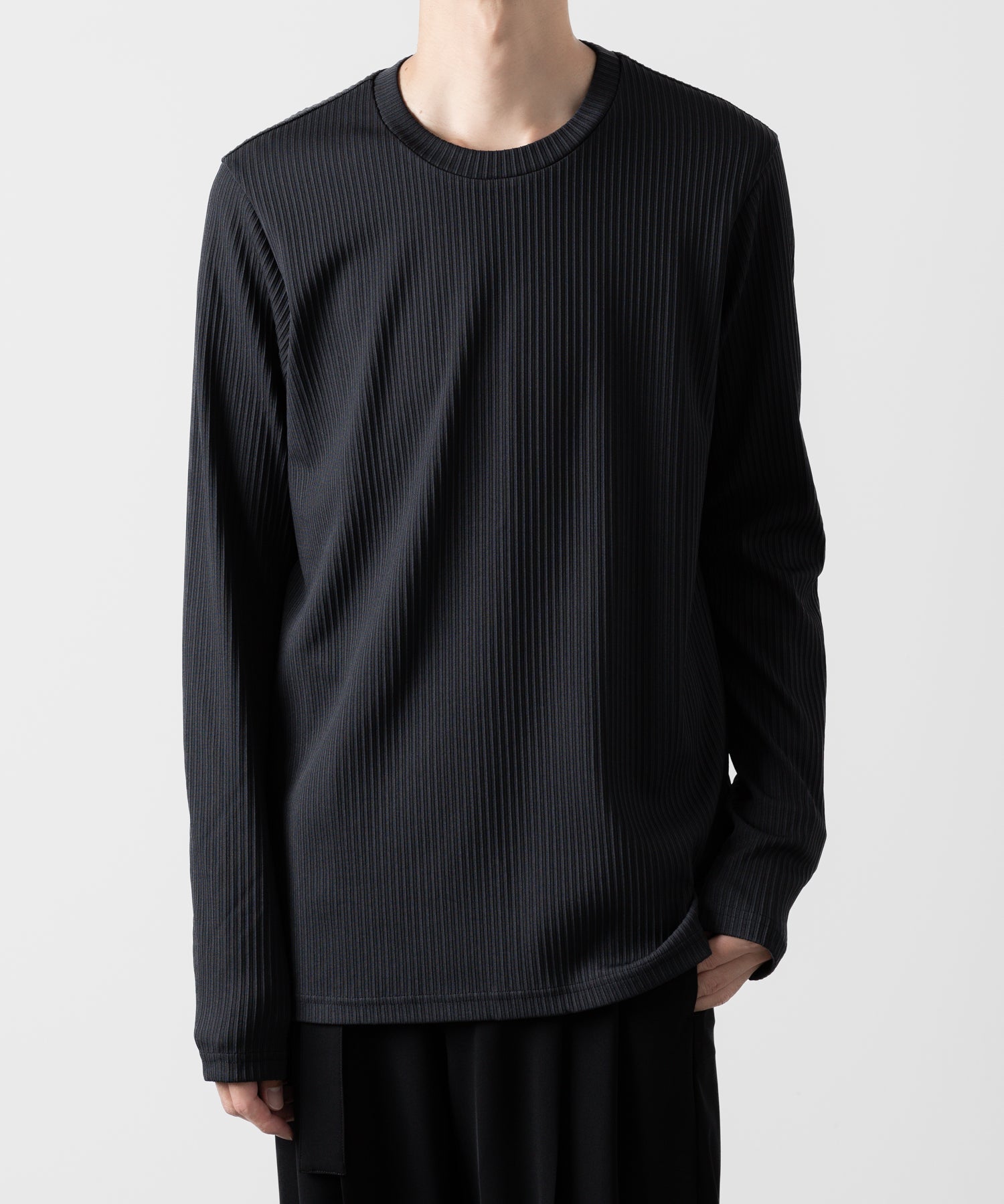 ATTACHMENT アタッチメントのPE STRETCH RIB SLIM FIT L/S TEE - D.GRAY 公式通販サイトsession福岡セレクトショップ